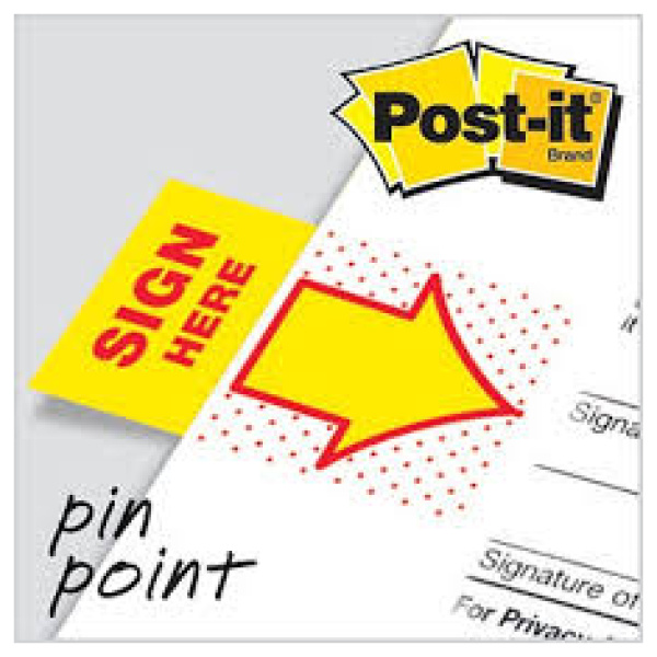 PostIt Sign Here Flags (50 Flags) Hadafy
