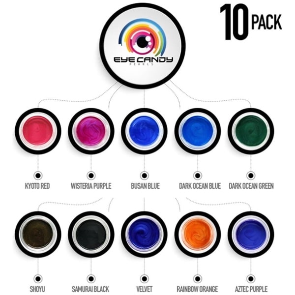 Eye Candy 5 g Mica Powder Pigments A (Set of 10) Hadafy