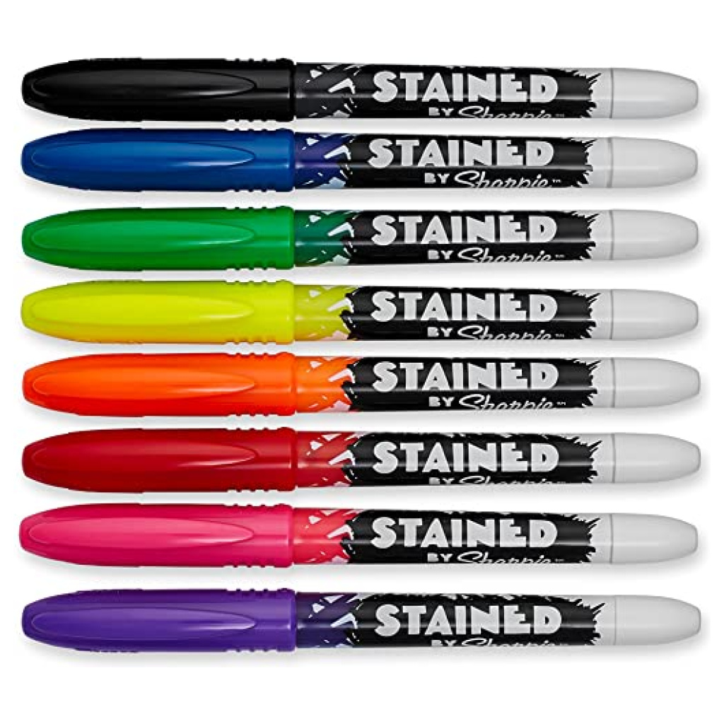 Sharpie Stained Permanent Fabric Markers (Set of 8) Hadafy