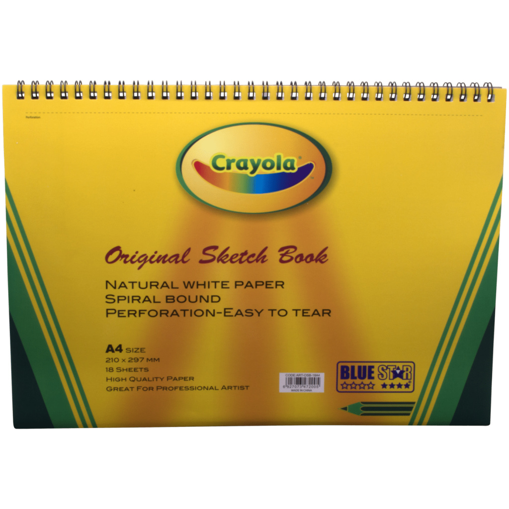 Crayola A4 Spiral Sketchbook (18 Sheets) Hadafy