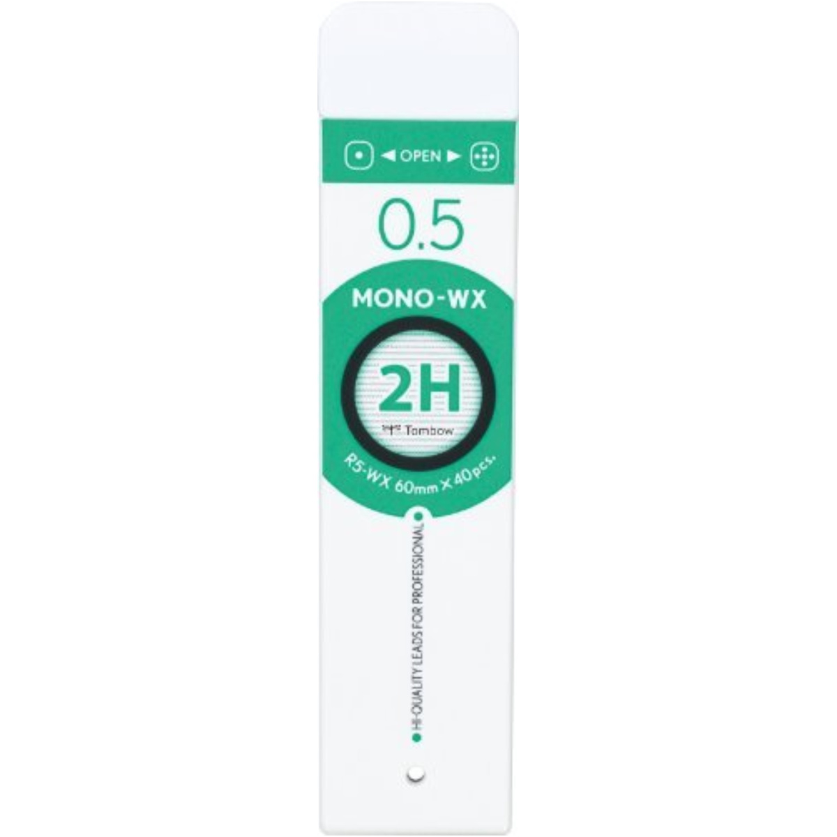 Tombow 0.5mm 2H Mono-WX Pencil Lead (Set of 40)