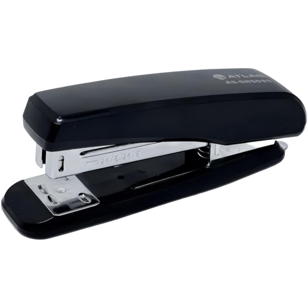 Atlas SR 50 Half Strip Metal Stapler With Staple Remover (Black)